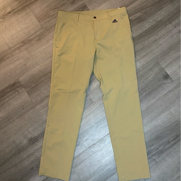 Adidas Cream Golf Straight Leg Pants - Picture 1 of 10